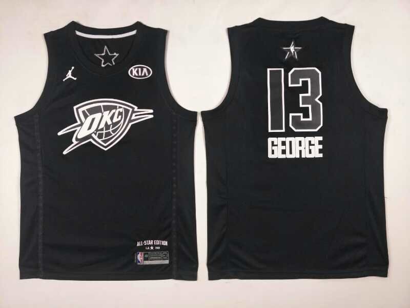 Men Oklahoma City Thunder #13 George Black 2108 All Stars NBA Jerseys